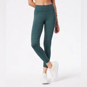 OUTDOOR VOICES Tech Sweat Leggings Women’s Small S Green Heather Stretch Pull On